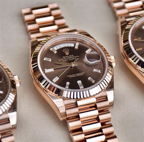 rose gold rolex day date chocolate|Rolex Day-Date 40 everose.